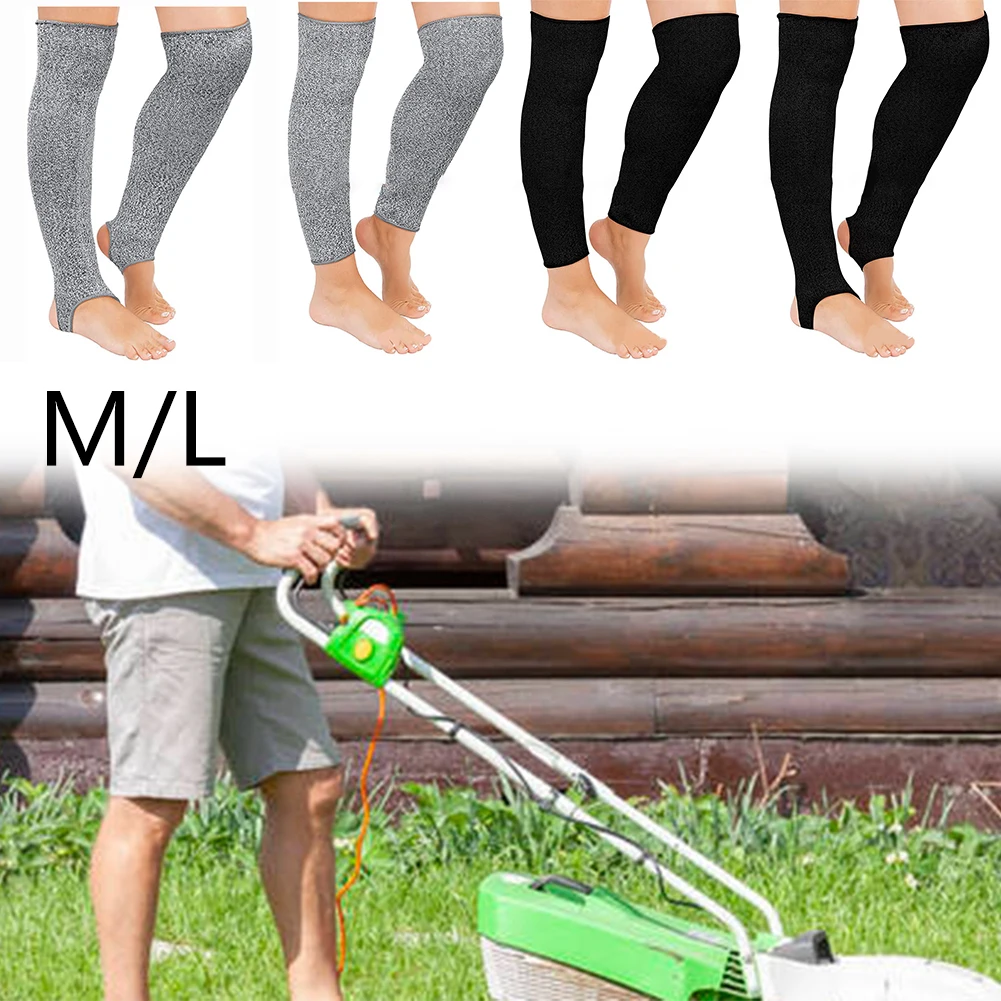 1Pair M/L Level 5 HPPE Cut-resistant Gaiters Provide Protection Legs With Elastic Adjustment Leggings For Gardening Activities