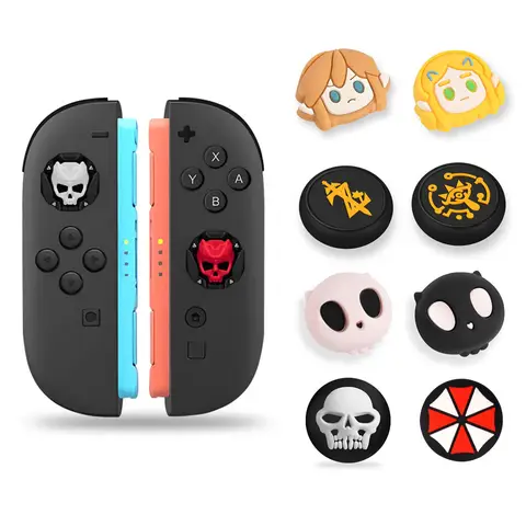 2 pçs silicone polegar vara aperto tampa capa protetora para switch 2 joy-con/ns 2 pro controlador de jogo ns2 pro caso protetor acessórios