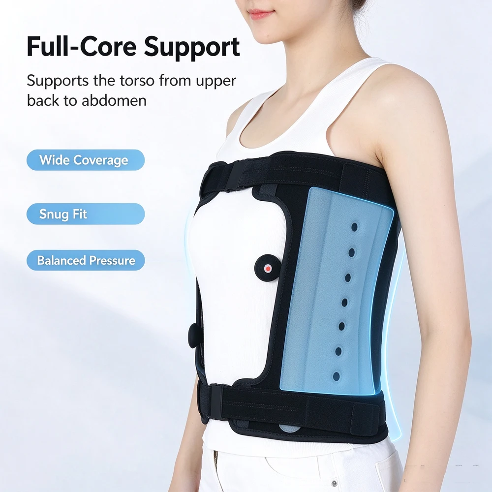 1PCS TLSO Fixed Spinal Brace, Adjustable Back Brace for Mild Scoliosis,Post Surgery Support,Hunchback with Inflatable Airbag