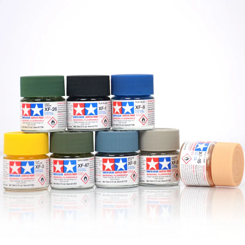 10ml Tamiya XF1-XF24 model paint water-based acrylic paint  colored paint matte series 11