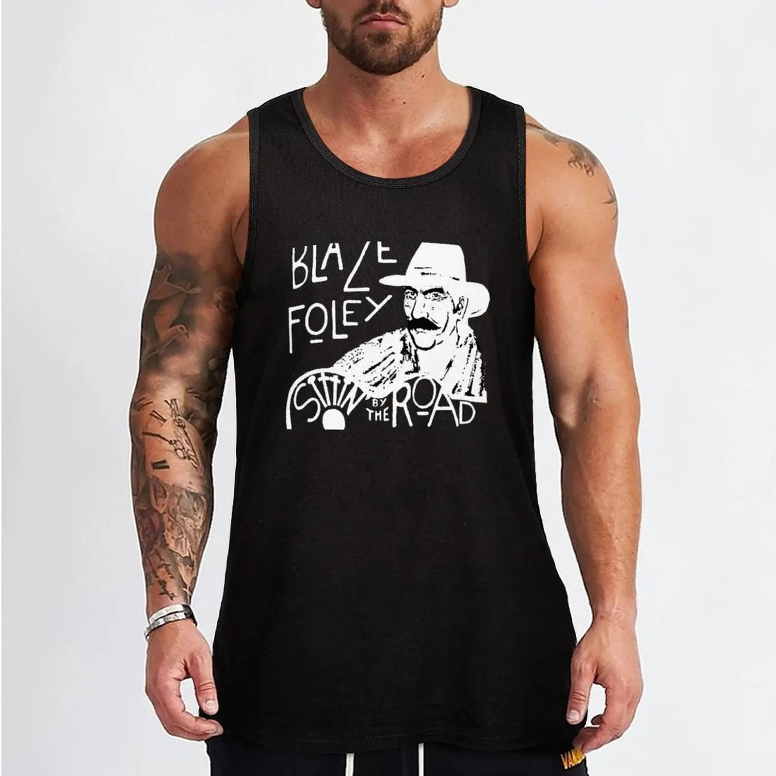 Blaze Foley - Sittin By The Road Tank Top t-shirts man Men's gym t shirts