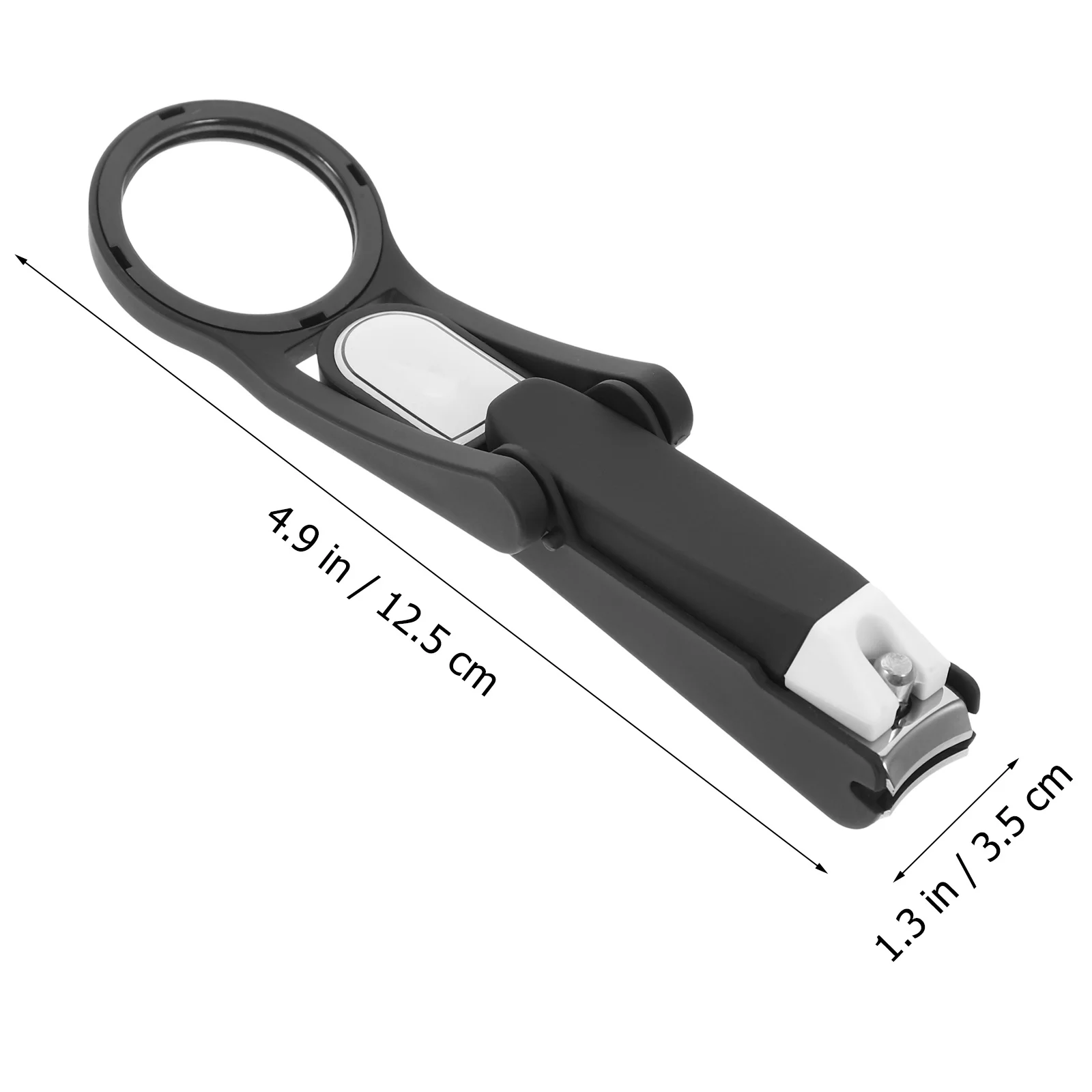 

Portable Nail Clipper with Magnifying Glass Durable Stainless Steel Senior Toenail Clipper Thick Nail File Easy Carry