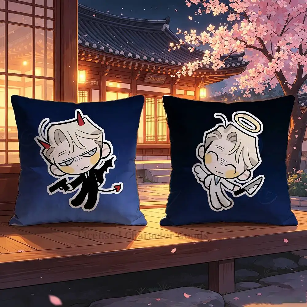 R-Roses and C-Champagne Leewon Caesar Pillow Cover Polyester Square Cushion Case 45 cm Decorative for Home Couch Bed Car Decor