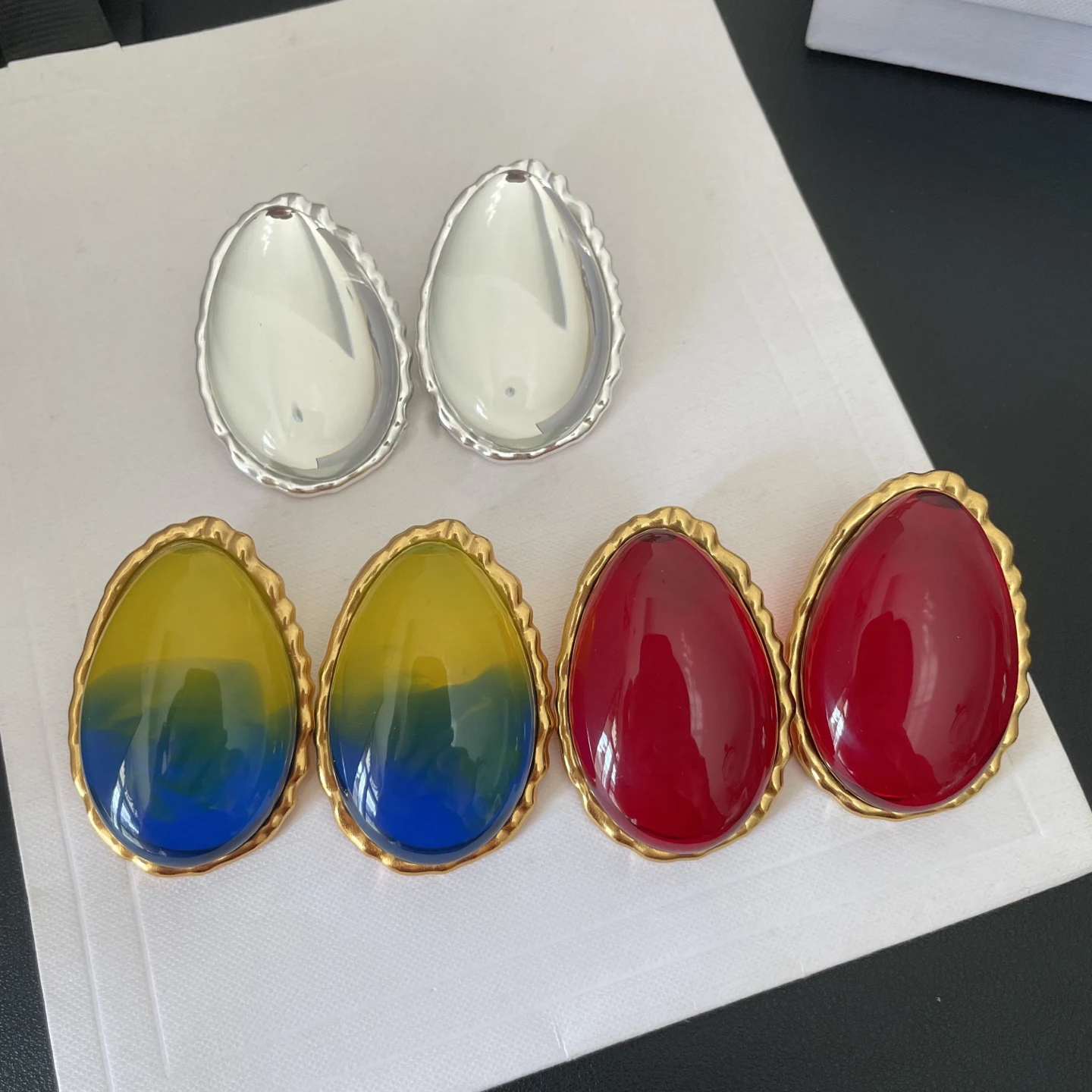 

Европейские роскошные винтажные цветные овальные серьги с кристаллами и большими подвесками, женские дизайнерские ювелирные изделия высшего качества, тренд