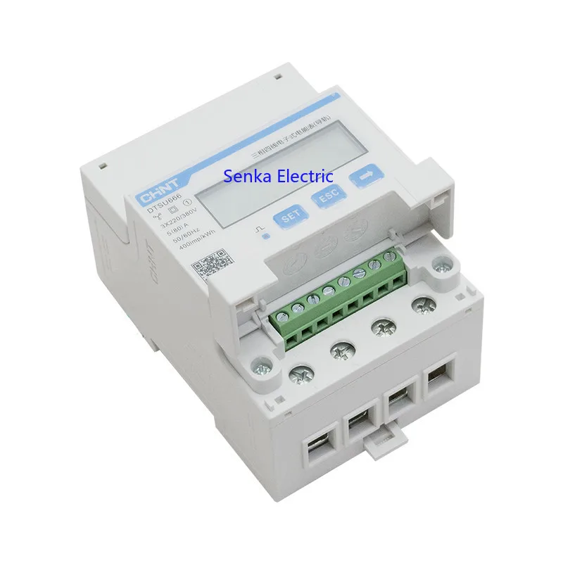 CHINT Multifunction Power  Programable V A W KWH DTSU666 RS485 Energy Meter 1 / 3 Phase 220V 380V Digital Watt-hour DDSU666