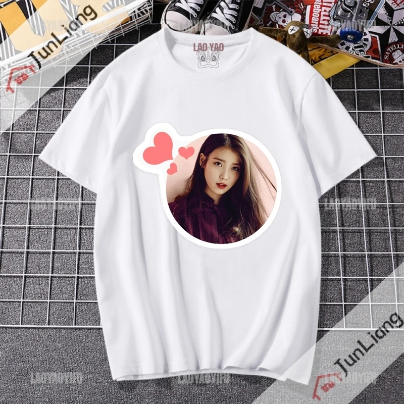 Iu Korean Fashion Woman Blouse 2023 Lee Ji Eun Y2k Tops Funny T Shirts Manga Kpop Zevity Aesthetic Clothing Cutecore T-shirts