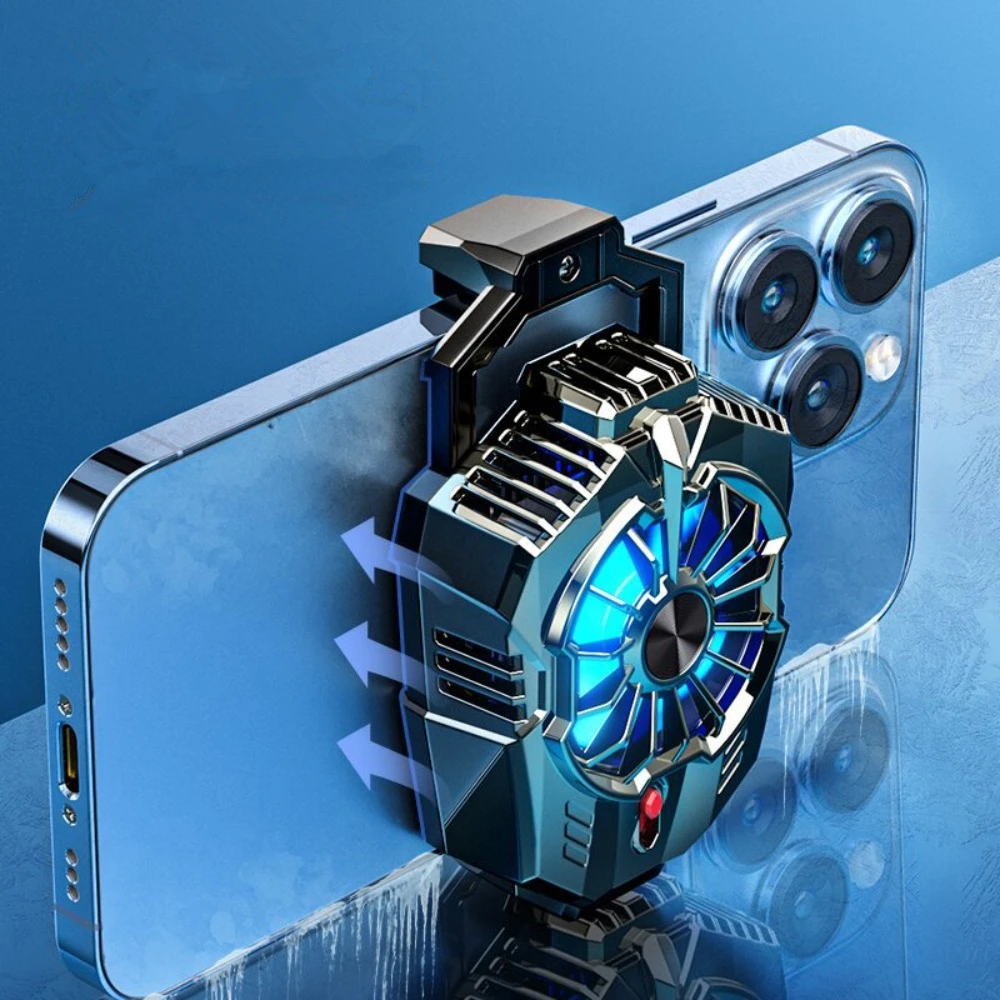 Game Mobile Phone Cooler USB Powered Radiator Snap-on Cooling ToolPortable Cooling Fan For iPhone 15 14 13 12 11 Pro Max Samsung