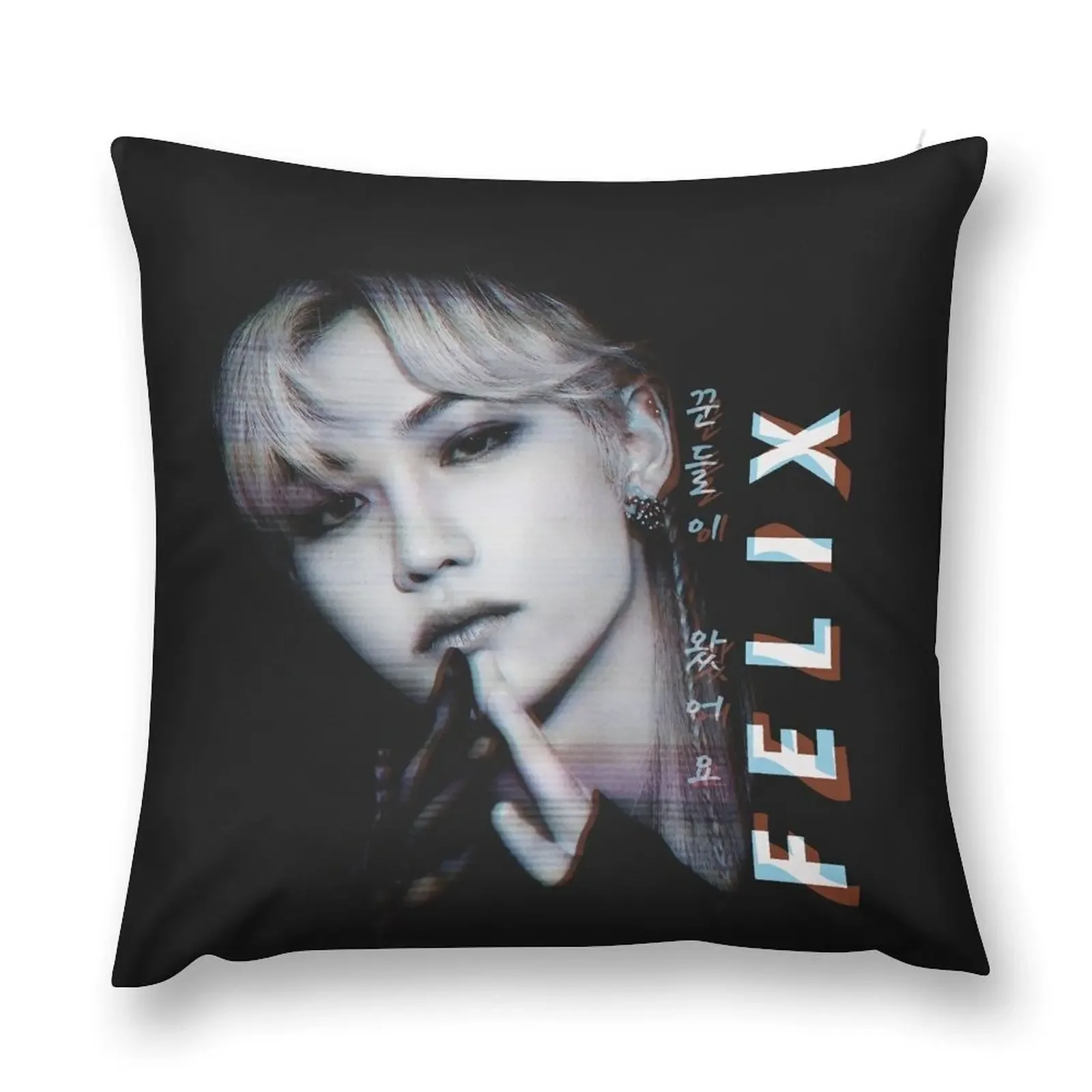 SK Felix Dark Glitch Effect Throw Pillow Cushion Cover Luxury luxury decor Sofa Cushions Cushion Cover pillow