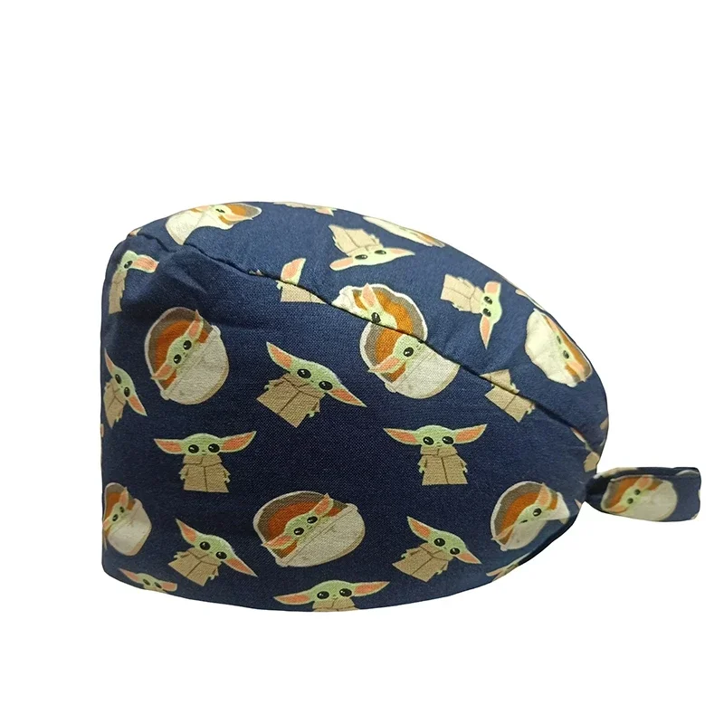 Nieuwe Chirurgische Hoed 100% Katoen Verpleegster Scrub Cap Ziekenhuis Tandheelkunde Artsen Hoofdhoeden Unisex Zweetband Verstelbare Chirurgische Caps