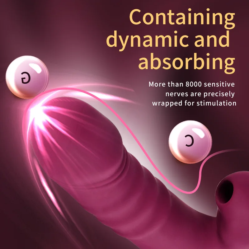 Vibrador de succión telescópico automático, segundos de succión calentados, masturbador femenino de moda, palo Av, Juguetes sexuales para adultos