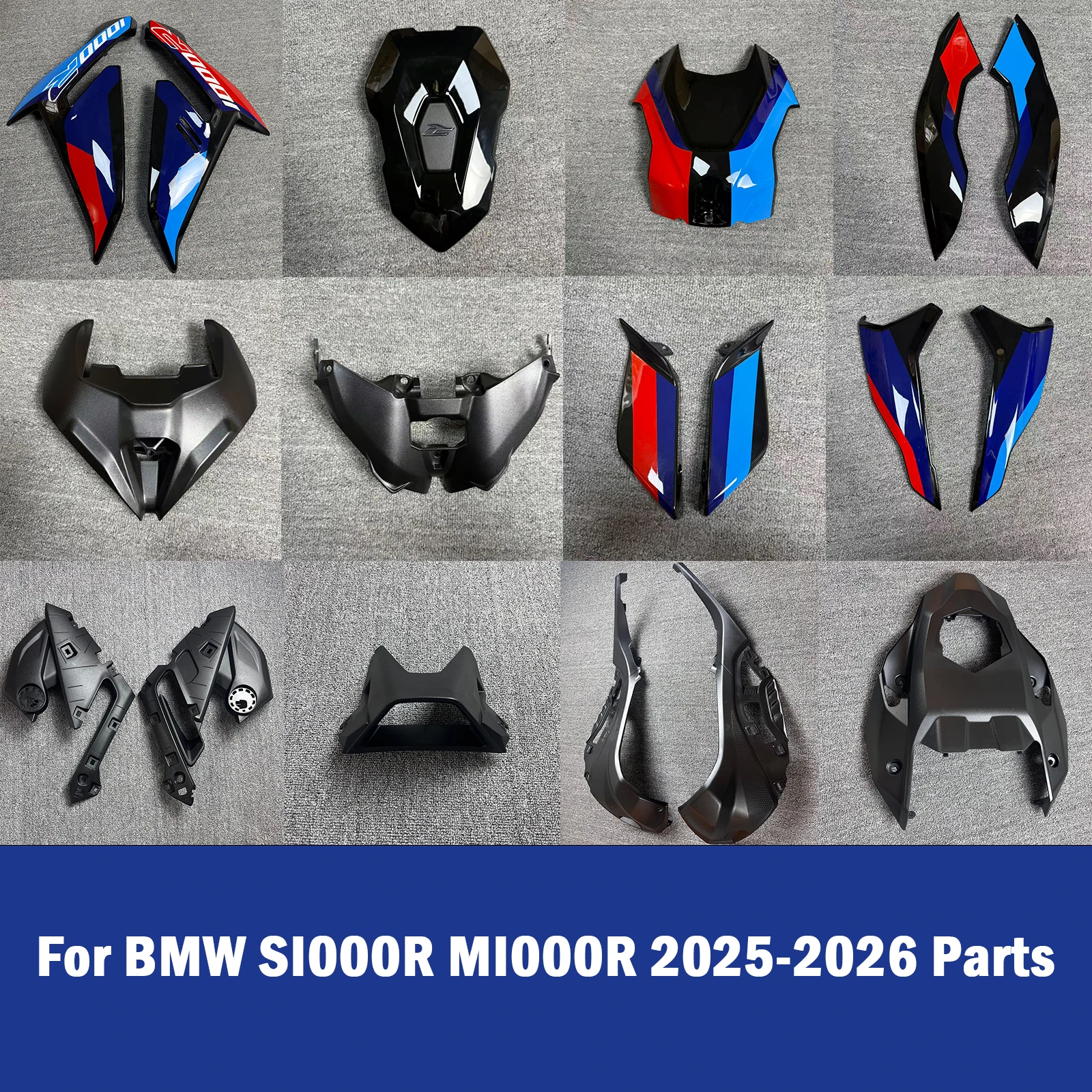 Kit Carene Moto S1000R per BMW M1000R 2025-2026, Set Completo di Accessori Decorativi in Plastica Nera a Iniezione