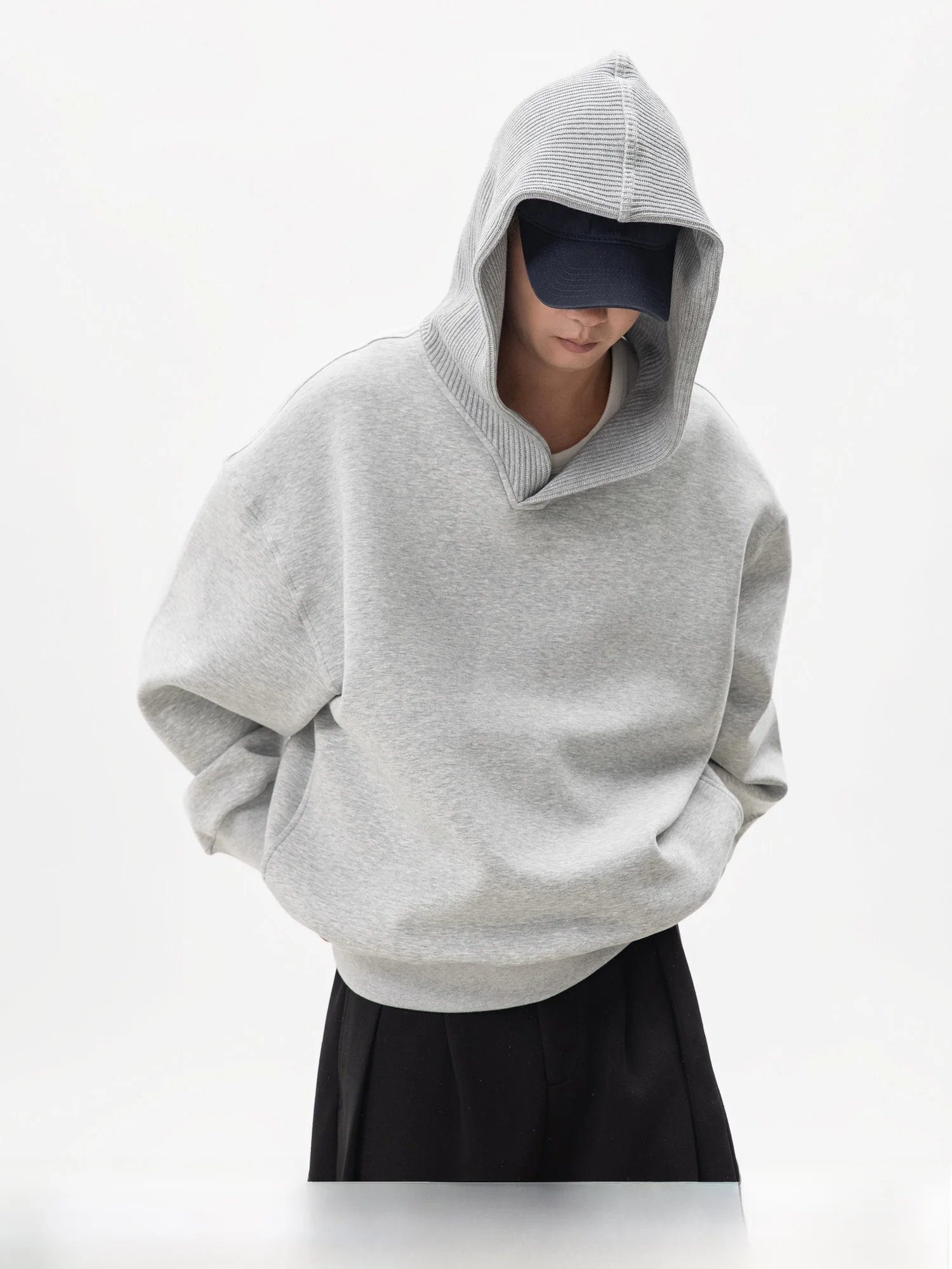 

Мужское худи WPP Lazy Feel 350г, вязаное, в стиле пэчворк, плотное, свободного кроя, модное, для пар, повседневное, с длинным рукавом