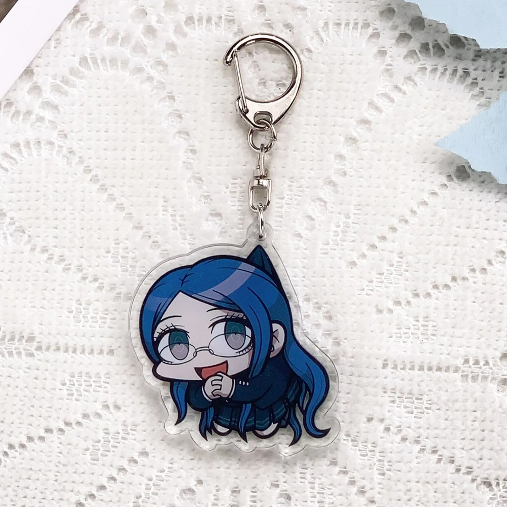 1/19Pcs Game Cartoon Danganronpa Keychain Acrylic Keyrings Bag Charms Cute Backpack Pendant Funny Prop Decoration Friends Gifts