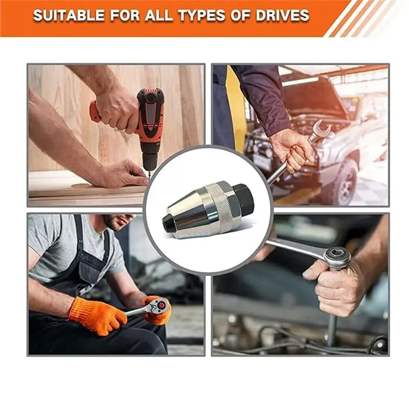 N84R Damaged Bolt And Stud Extractor Tool,Bolt Extractor Socket Set, Grips And Removes 1/4-Inch To 1/2-Inch Studs