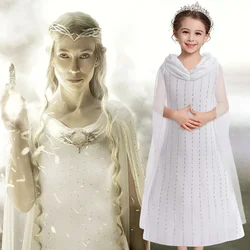 Girls Princess Dress Lords Rings Cosplay Costume Long Dresses Halloween Carnival Party Kids Princess Cosplay Dress Queen Dress