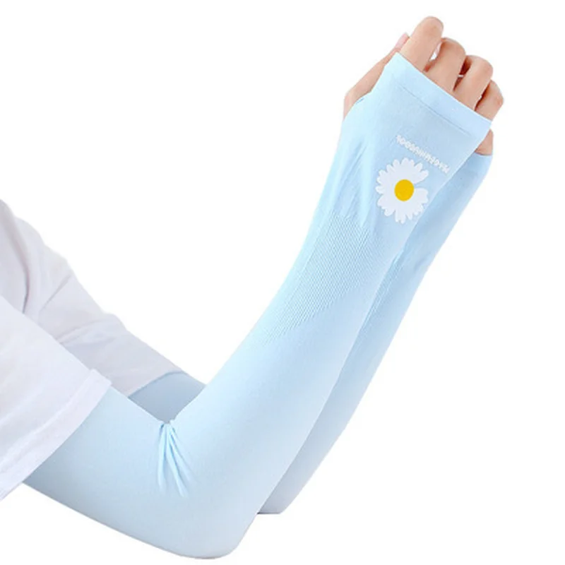 Daisy Arm Sleeve Warmers Safety Sleeve Sun UV Protection Sleeves Arm Cover Cooling Warmer Running Golf Cycling Long Arm Sleeve