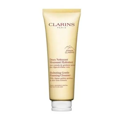 Clarins Gentle Foaming Cleanser 125ml for Normal to Dry Skin Cottonseed Hydrating Face Wash Soap Free Made in France