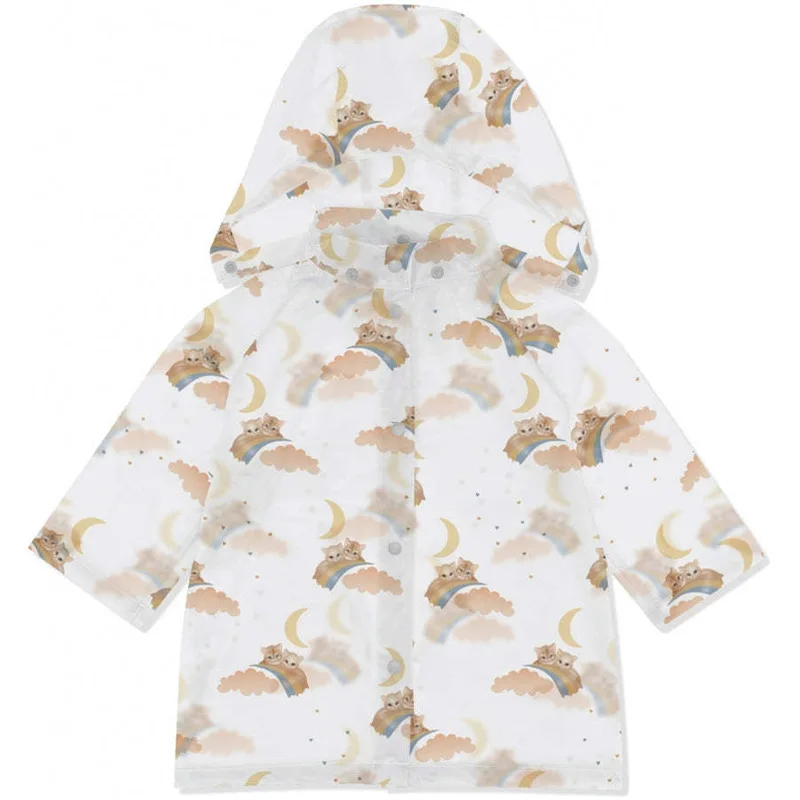 KS Kids Raincoat Waterproof Boys Girls Rain Jackets Cartoon 2022 Baby Rain Coat Outfits Cherry Pattern Cute Rainwear Clothes