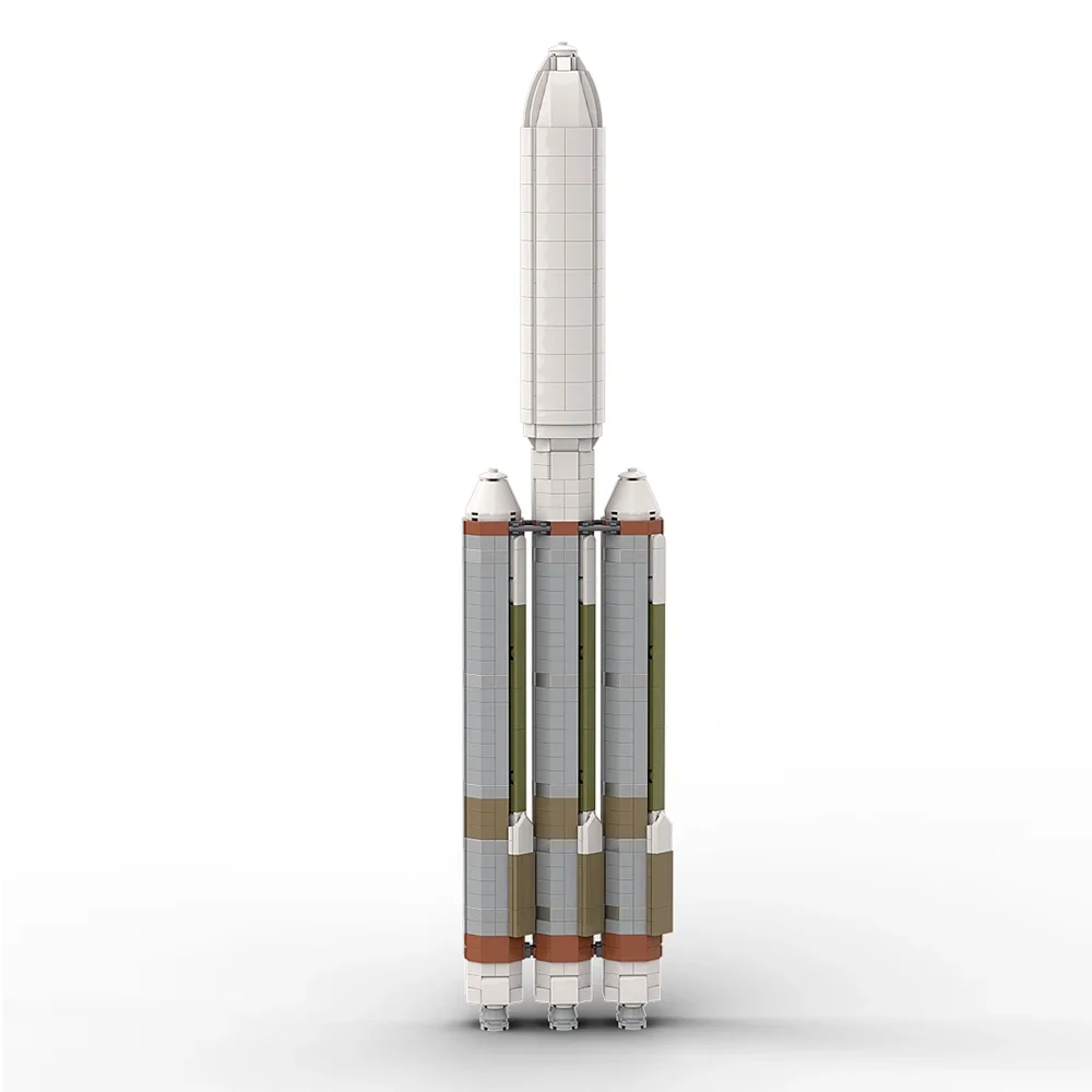 Gobricks MOC 1:110 Atlas Rocket Building Blocks V Тяжелый запуск автомобиля Космический корабль-переноска Кирпичная модель Сборная игрушка DIY Подарок ребенку