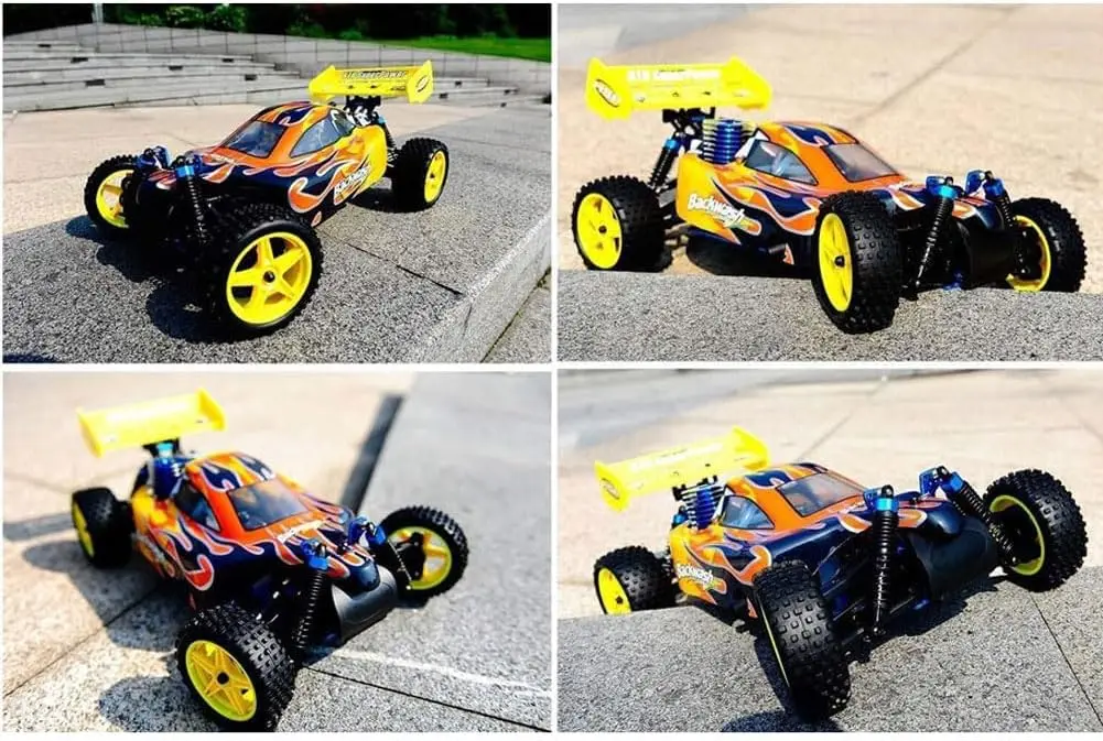 1/10 Nitro RC Car for Adult 75CC Oil-Powered Two Speed RC Crawler Truck, 4WD Off Road Buggy Nitro Gas Power Remote Control Car H