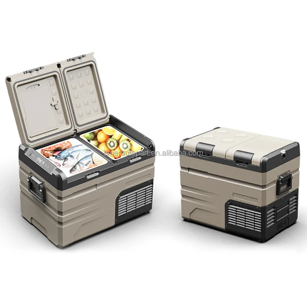 

Portable 55L Truck 12V Fridge For SUV Car RV Outdoor Cooler Boxes Electric Power Source Without Removable Battery For Hotels