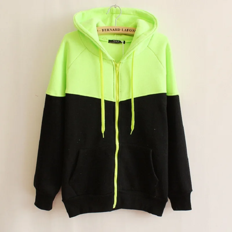 Fashion Trend Hoodie, Zippered Pockets, Fleece Sweater Long-sleeved Women\'s Sports Thin Coat