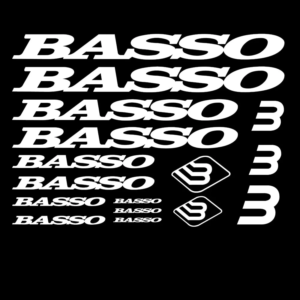 Basso Bike Decals Stickers Labels Waterproof Vinyl Frame Decal Set For Road Bike Restoration Accessories