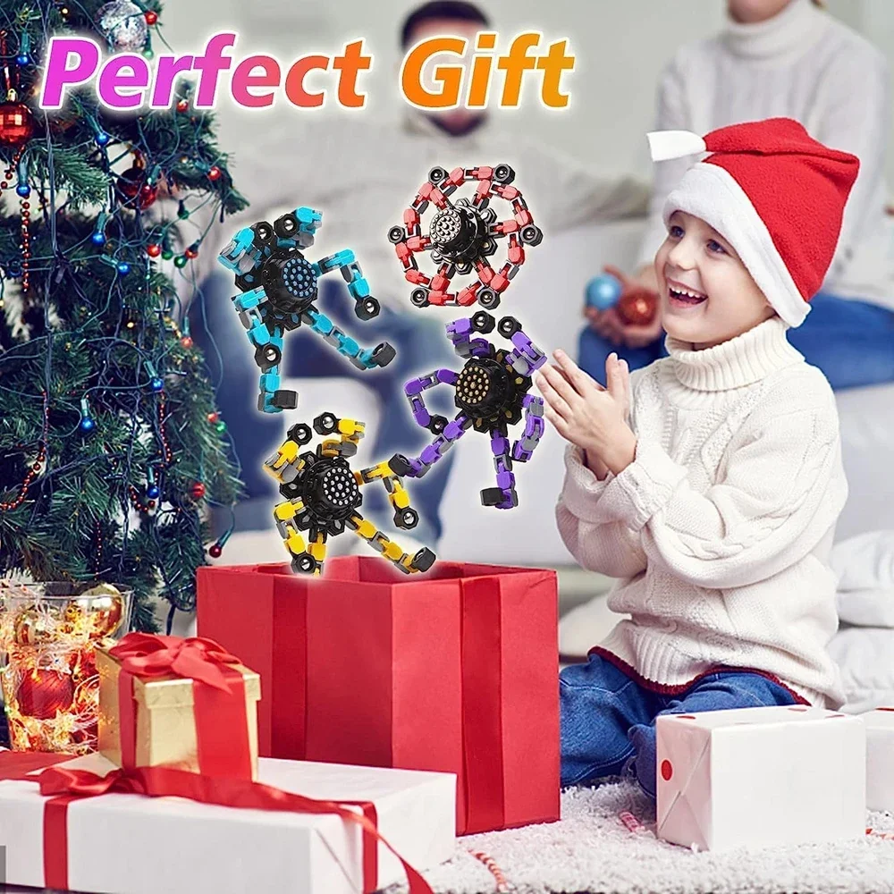 Transformable Fidget Spinners Stress Relief Sensory Toys Fingertip Gyros Spinner Party Favors for ADHD Autism Kids Adults