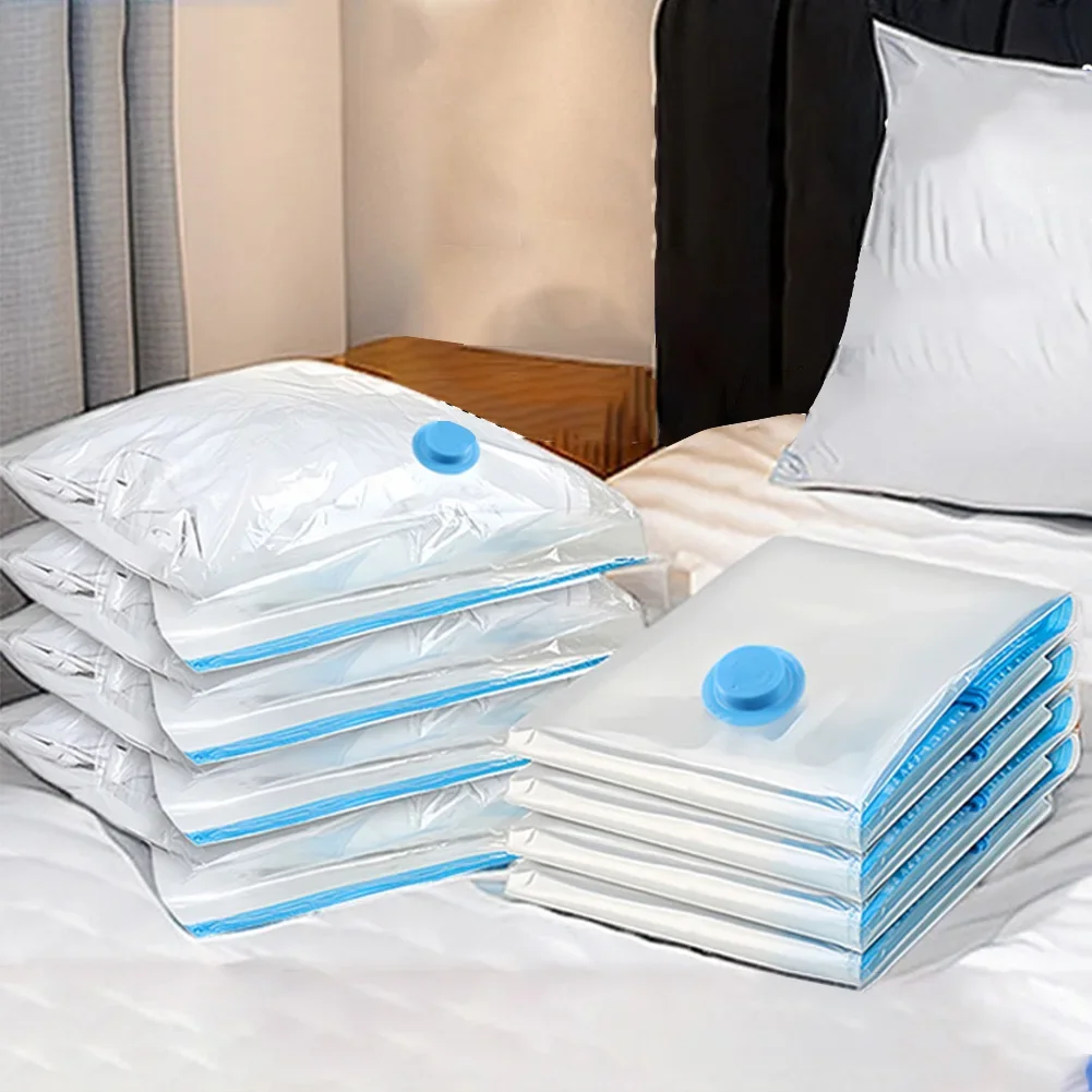 Pack of 6 Vacuum Bags 60 x 40 cm Space Saving For Clothes Storage for Travel Moving Home with Triple Turbo Valve