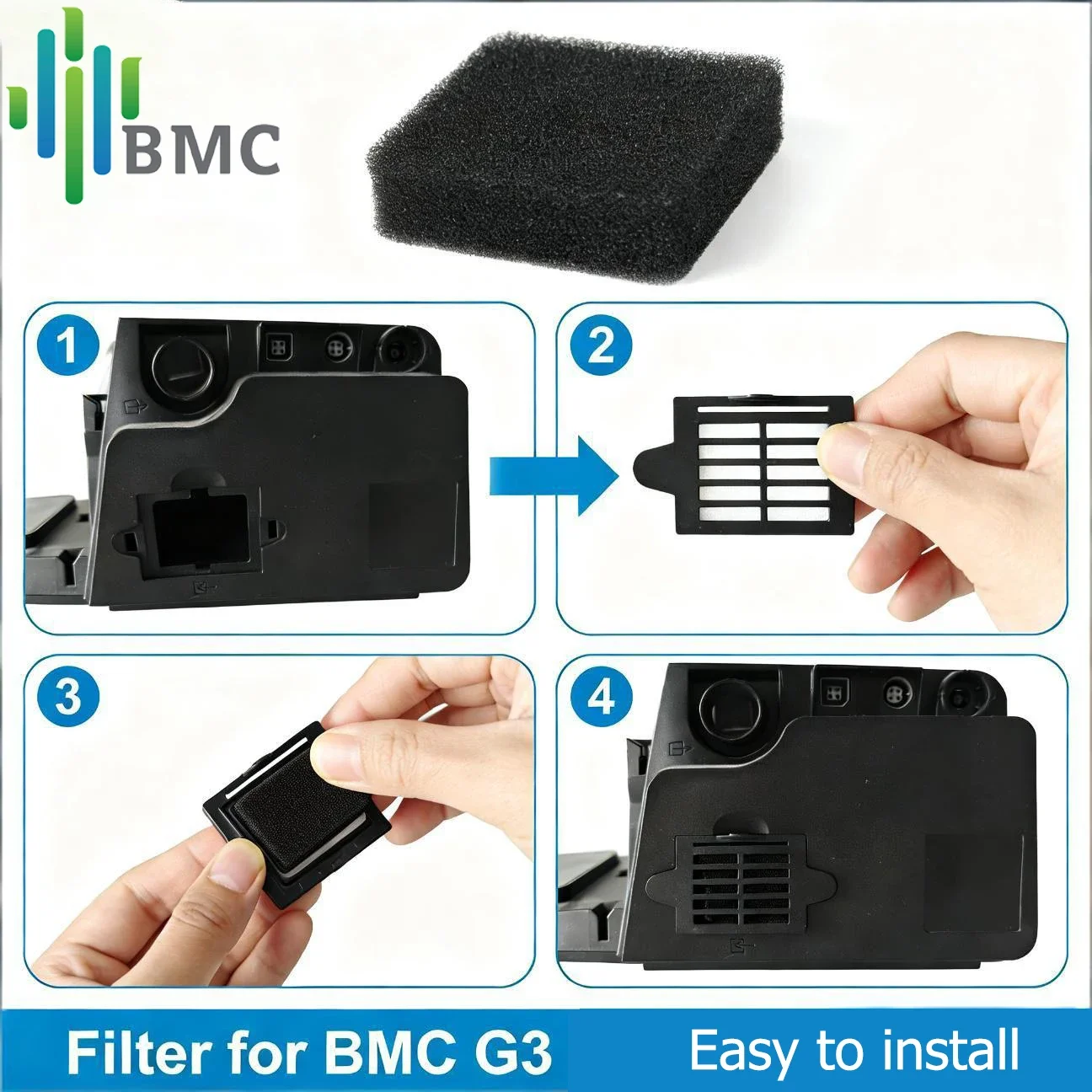 BMC G3 CPap replacement filter, high-quality cotton filter compatible with BMC G3 series breathing device