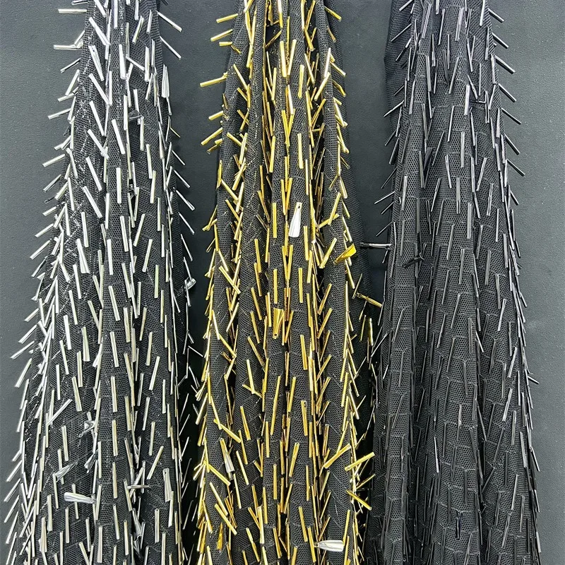 Rouleau de tissu en dentelle 1 yard, 20mm, broderie de paillettes, couture de robes de mariée, robes de soirée, tissu de mode cheongsam pour bricolage