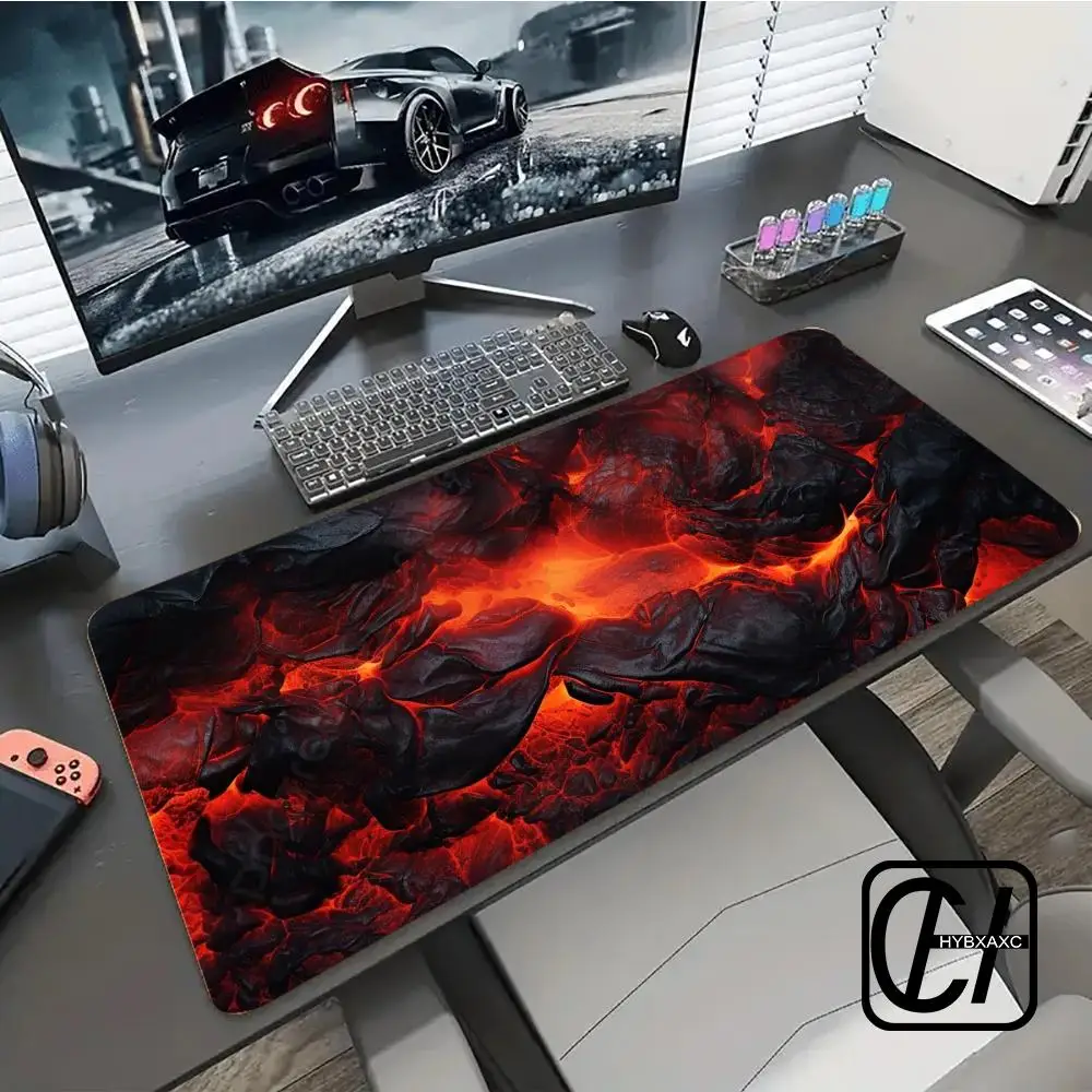 Geometric lava Pattern Mouse Pad Large Computer Office Table Mats XXL Anti-slip HD Game Keyboard Mousepads Long Desk Mat HYBXXC