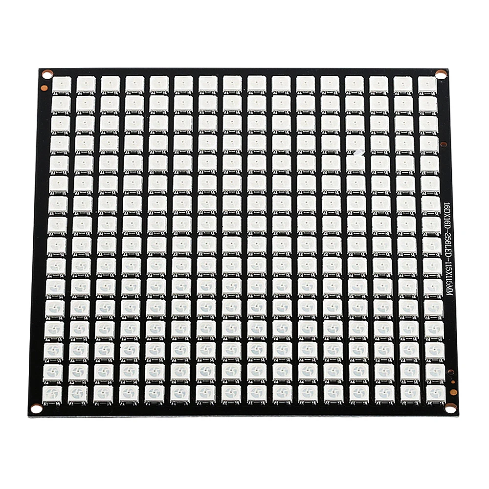 WS2812 LED-Matrix-Panel-Modul 16x16 256 Pixel Vollfarbig Wechselnde Adressierbare RGB-Lichtplatte DC4.5-5.4V für DIY-Dekor-Bildschirm – Detail 8