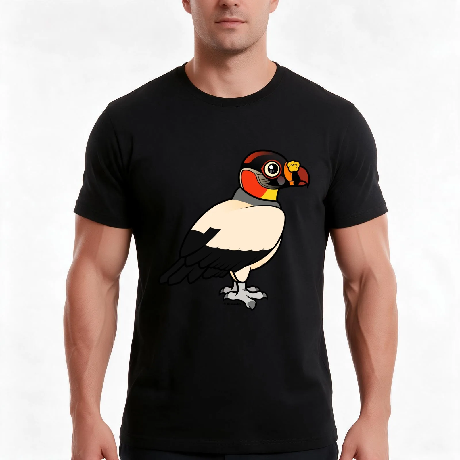Cute King Vulture by Birdorable T-Shirt, Summer Casual Cotton Tee, Oversized Streetwear Tops, Vintage Graphic Print, 100% Cotton