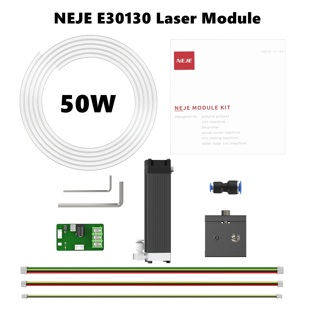 Комплект оптического лазерного модуля NEJE E30130 с фиксированным фокусным расстоянием, 60 Вт