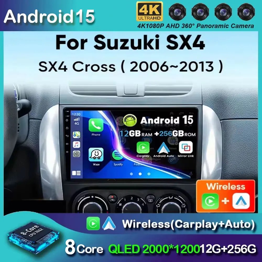 

Автомобильный радиоприемник Android 15 для Suzuki Swift 4 2011-2017 беспроводной Carplay авто радио мультимедийный плеер 4G Wi-Fi GPS DSP 48EQ 2din