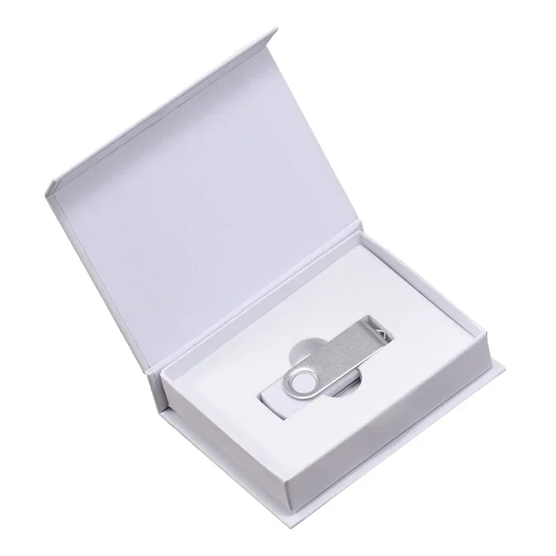 Gift Box Custom The Logo for Free Pen Drive Real Capacity USB Flash Drives Black Memory Stick Color Printing 64GB/32GB U Disk