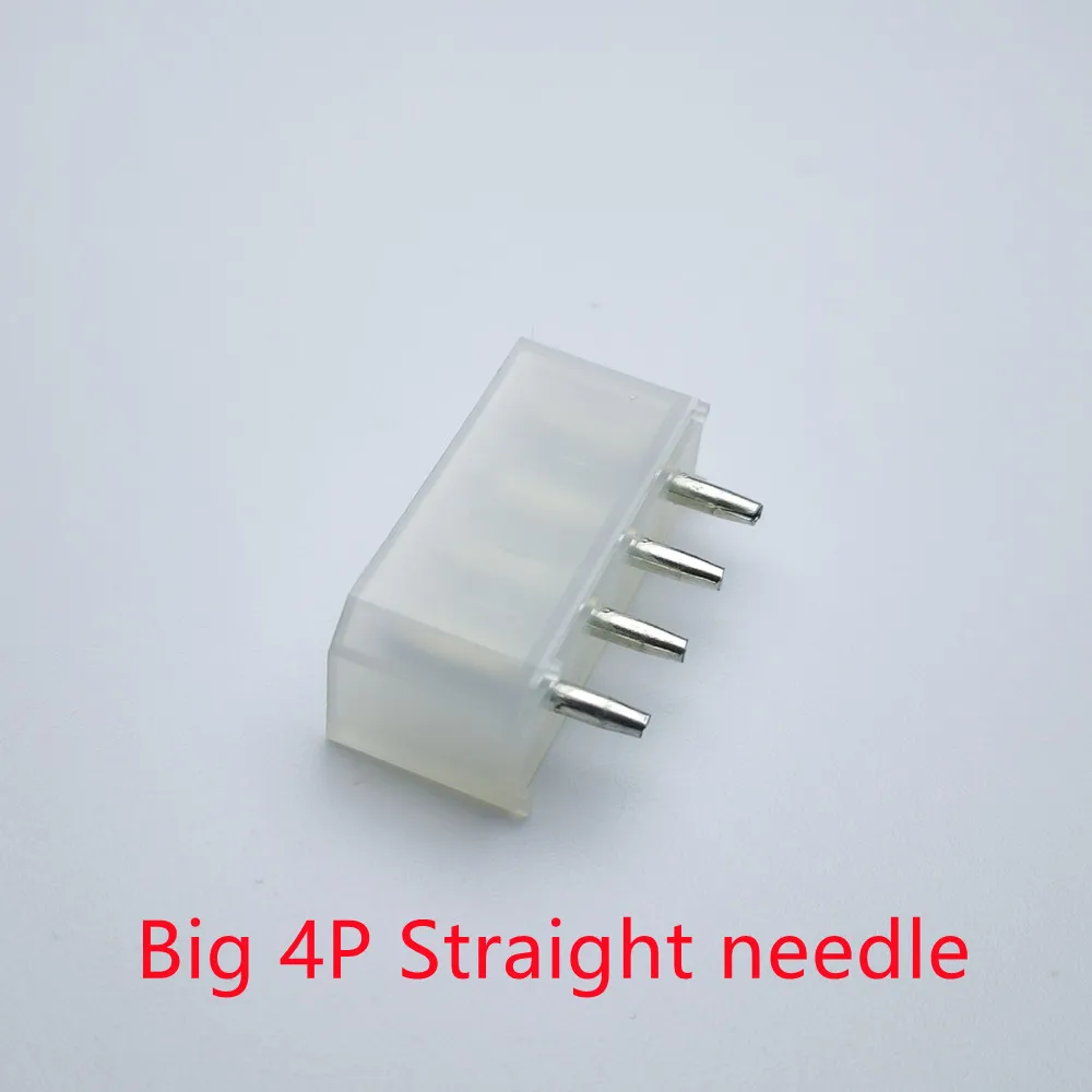 50PCS/1LOT molex white or black big 4P 4D female socket straight hollow needle for PC computer ATX  IDE Power connector