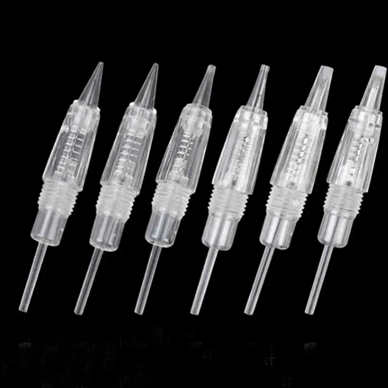 10pcs 8mm Screw Tattoo Needles Cartridges 1R/2R/3R/5R/7R Disposable Permanent Microneedling Lips Eyebrow Makeup Machine Needles