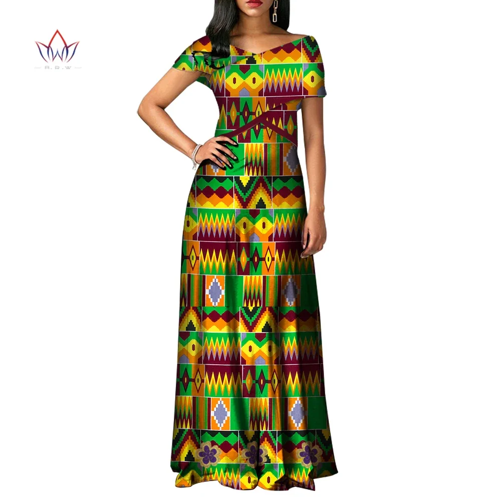 

Fashion African Dresses for Women Dashiki Short Sleeve Africa Clothing Plus Size Patchwork Party Dresses for Women WY3924