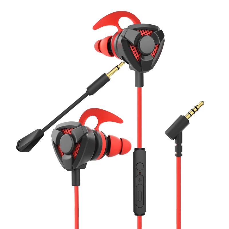 K3 سماعة أذن داخل الأذن سماعات أذن مع سماعة رأس مريحة سماعات ألعاب سلكية سماعات أذن للألعاب مع ميكروفون HIFI 6D