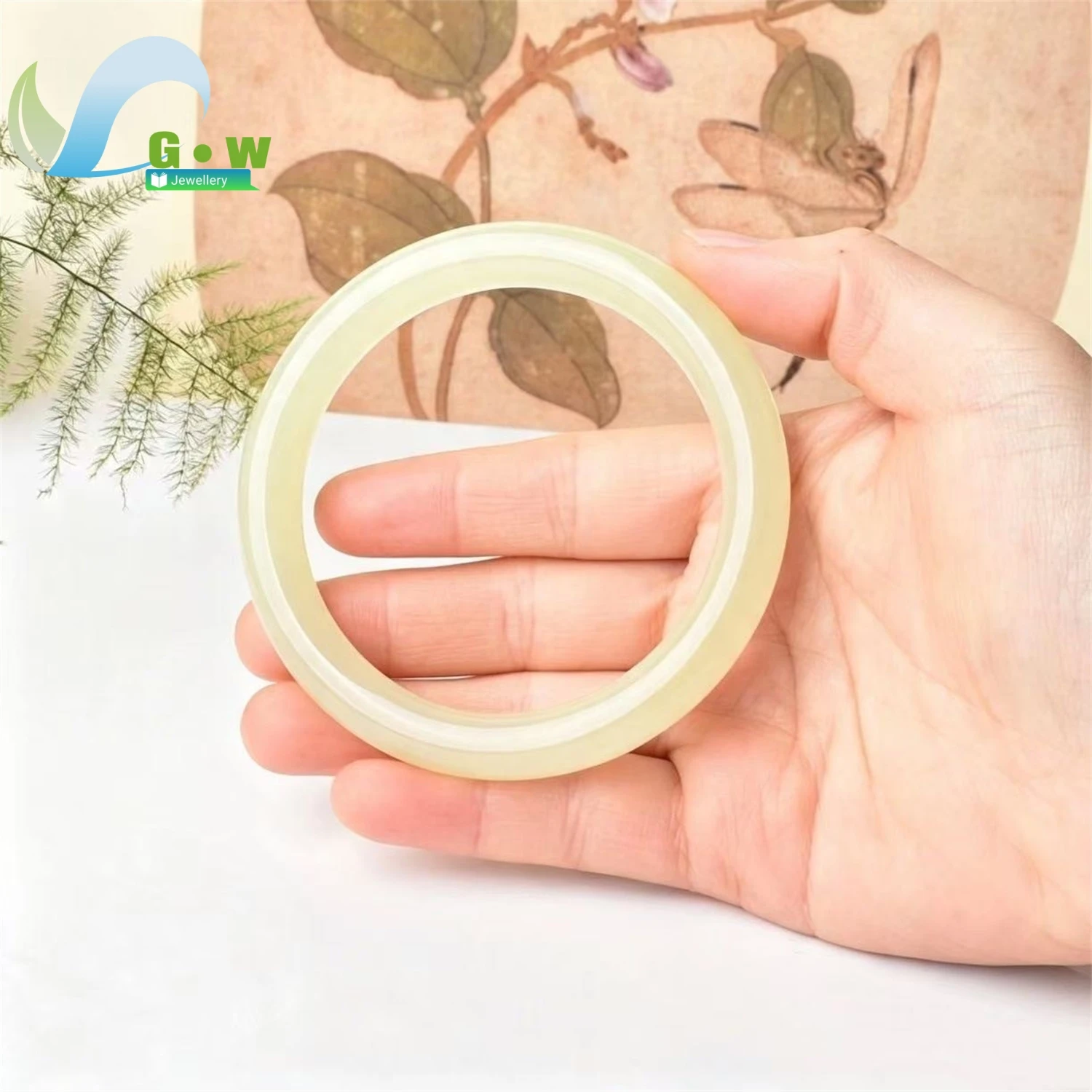 Natural Icy Aqua Jadeite Round Strip Bangle for Women Minimalist Eastern Style Fine Jewelry Gift Elegant Classic Daily Wear