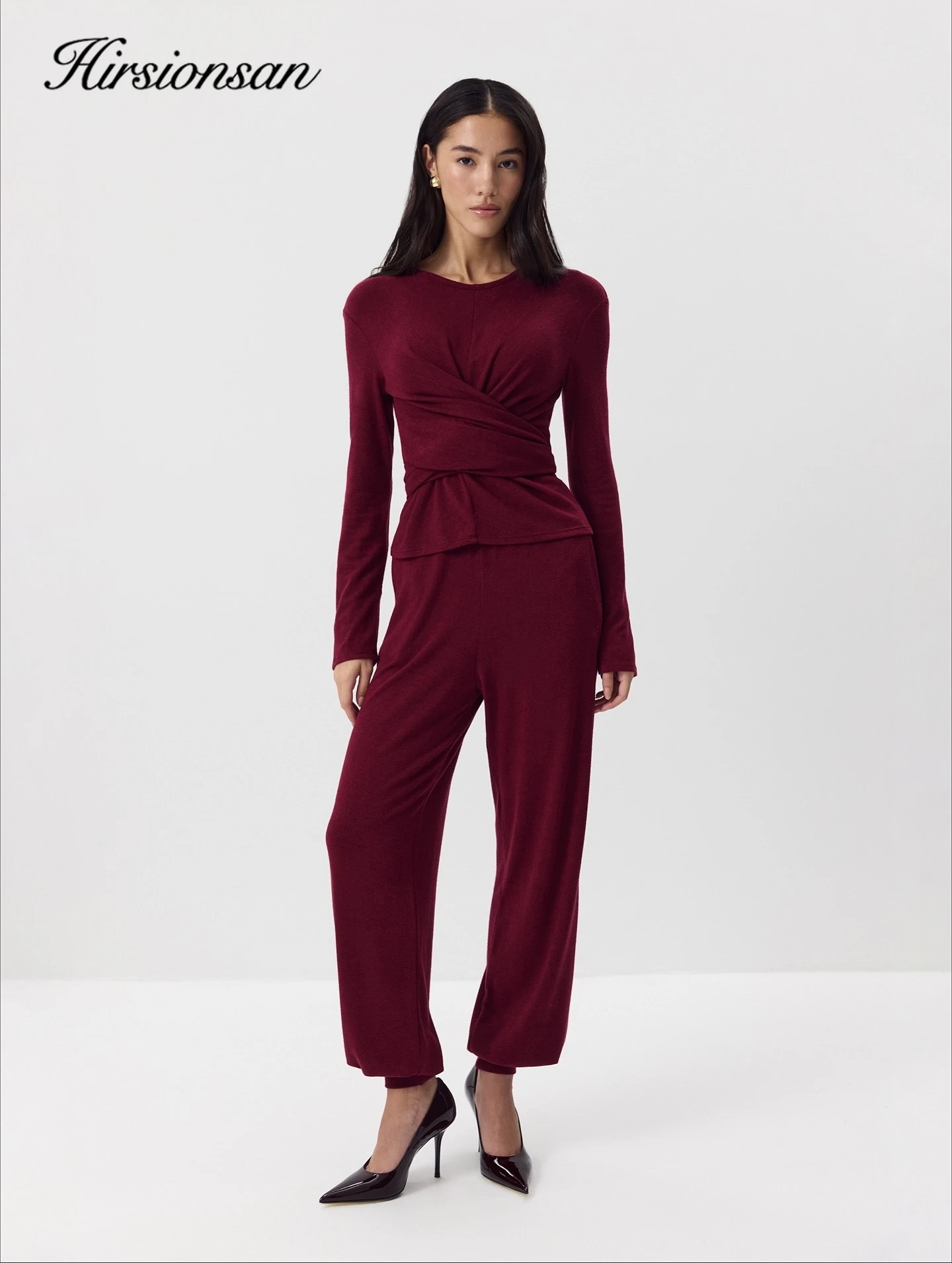 Women's Soft Modal Cardigan and High-Waist Pants Set
