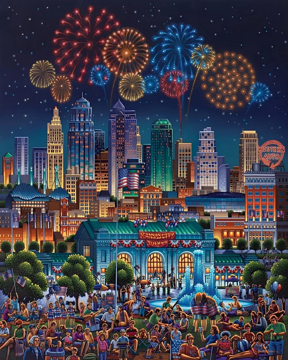 

JMINE Div 5D Канзас-Сити Феєрверк ночное дерево Полная алмазная живопись наборы крестиков искусство знаменитое искусство 3D краска по бриллиантами