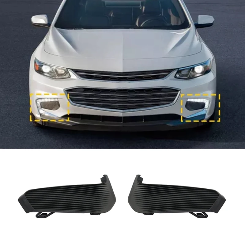 Front Bumper Fog Light Cover Trim 23478373 23478374 For Chevy Malibu 2016-2018 Fog Lamp Bezel