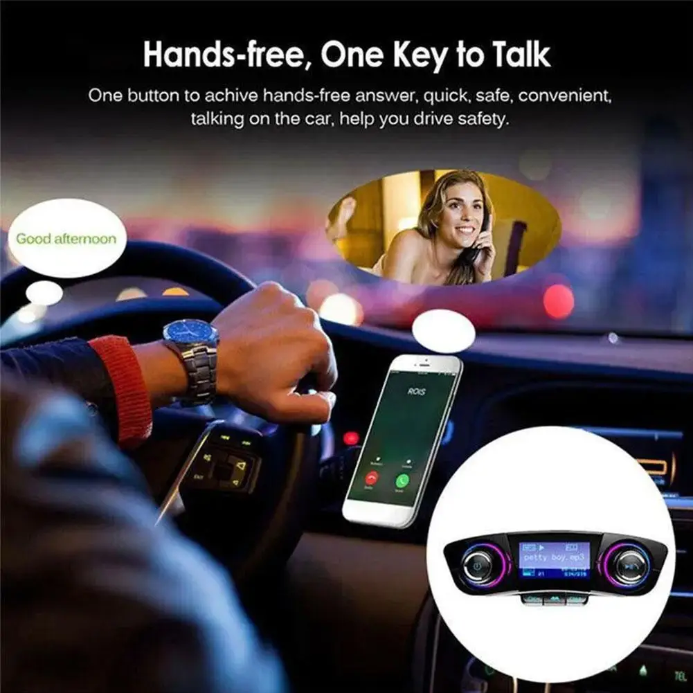 

Mini Bluetooth MP3 Player With FM Transmitter LED Screen Audio USB AUX Receiver Music Flash USB Players Dual Charger ﻿ TF N6B3