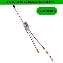 7A dwukierunkowy dwukierunkowy prędkość ESC kontroler 2S-3S bateria litowa szczotkowany silnik ESC zdalnie sterowana łódka RC zbiornik samochodowy części zamienne