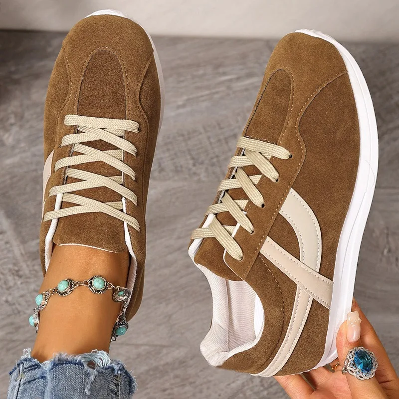 Neue Frühling-Herbst Damen Sneaker mit Weicher Sohle, Atmungsaktiv, Vintage-Stil, Flache Turnschuhe, Campus-Freizeitschuhe, Laufschuhe für Erwachsene, Casual Sportschuhe