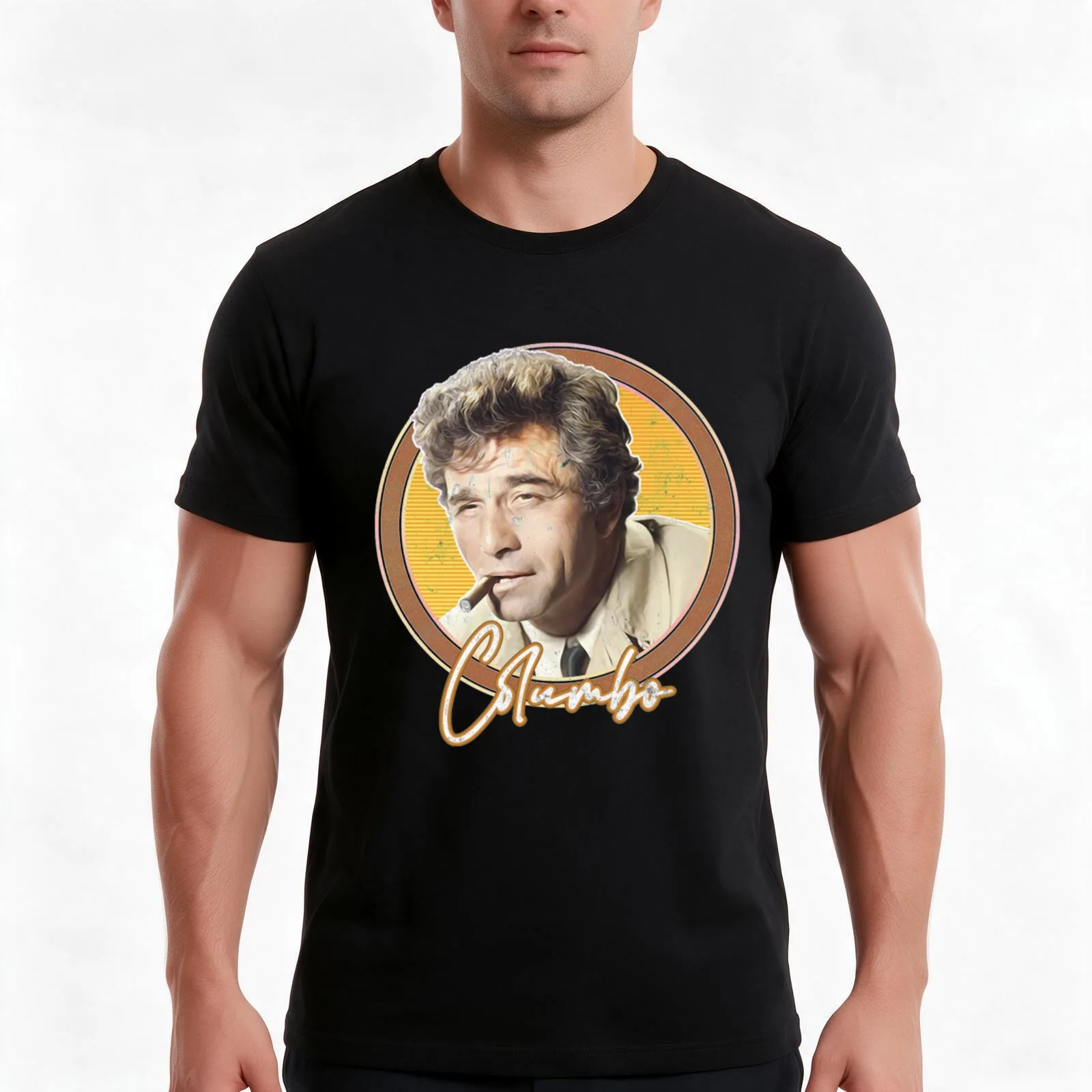 Columbo T-Shirt Summer Casual Cotton Tee Oversized Streetwear Tops Vintage Graphic Print Loose Fit Short Sleeve 100% Cotton