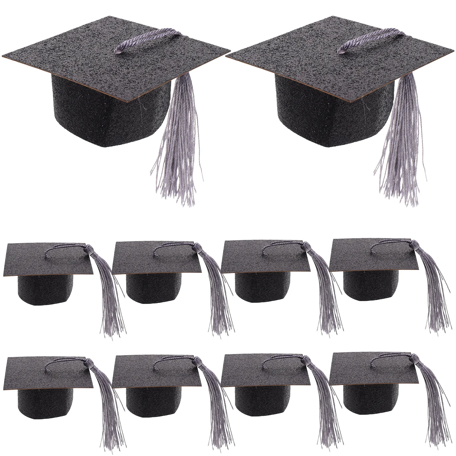 

10 Pcs Party Decoration Goblet Lid Caps Burgundy Hat Graduation Mini Cover Child